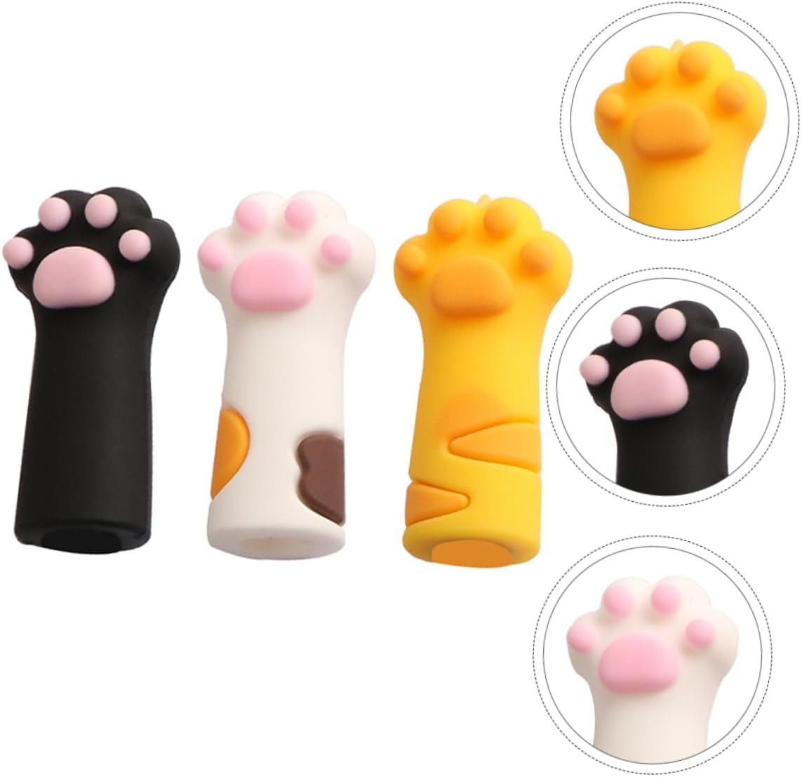 MUCKLILY 3Pcs Cat Claw Protective Cover Scissors Cap for Nipper Cover Tweezers Sleeve for Pet Grooming and Cat Nail Care image number 1