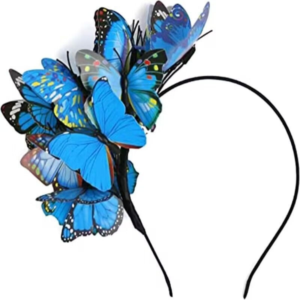 Costume Bay Butterfly Headband Headpiece Hair Accessory Hairband Cute Headwear Ornament Colorful Band Whimsical Hair Jewelry Motif Trendy Nature-Inspired Christmas (Purple, ONE)