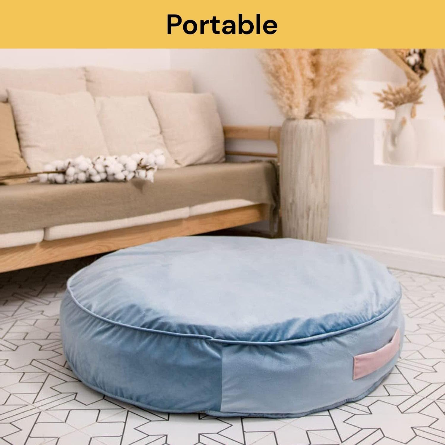 EZONEDEAL Dog Bed Cat Bed Extra Soft Velvet Comfortable Cute,Cat Cushion Bed Washable,Oval Donut Nesting Cave Bed Suitable for Cats and Small Medium Dogs image number 4