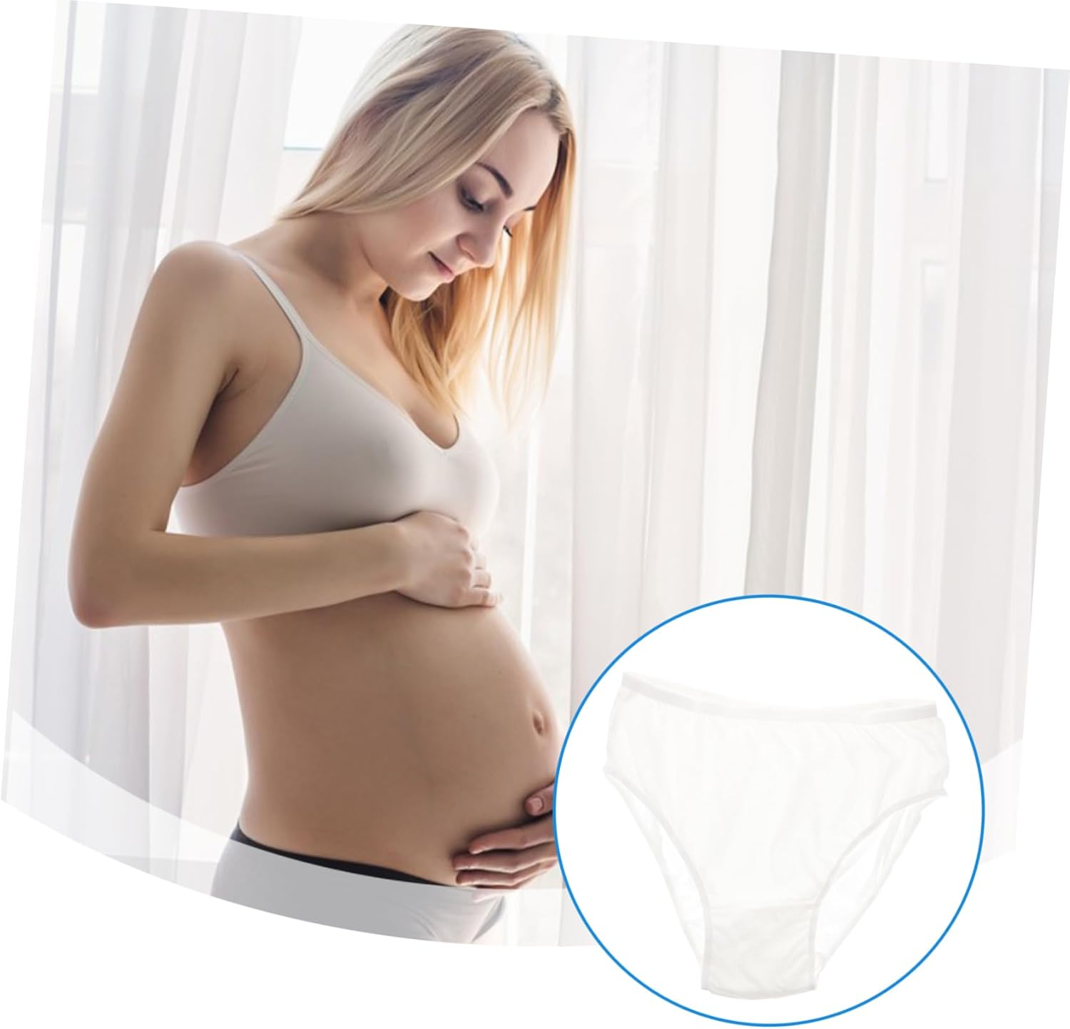 4Pcs Maternity Cotton Underwear Disposable Briefs for Pregnant Women Postpartum Underwear Sanitary Pants Comfortable Wear image number 2