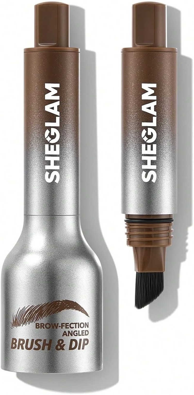 SHEGLAM Brow-Fection Angled Brush & Dip Upgraded Microblading Eyebrow Pen Long Lasting Waterproof Easy to Color-Ash - Ash image number 2
