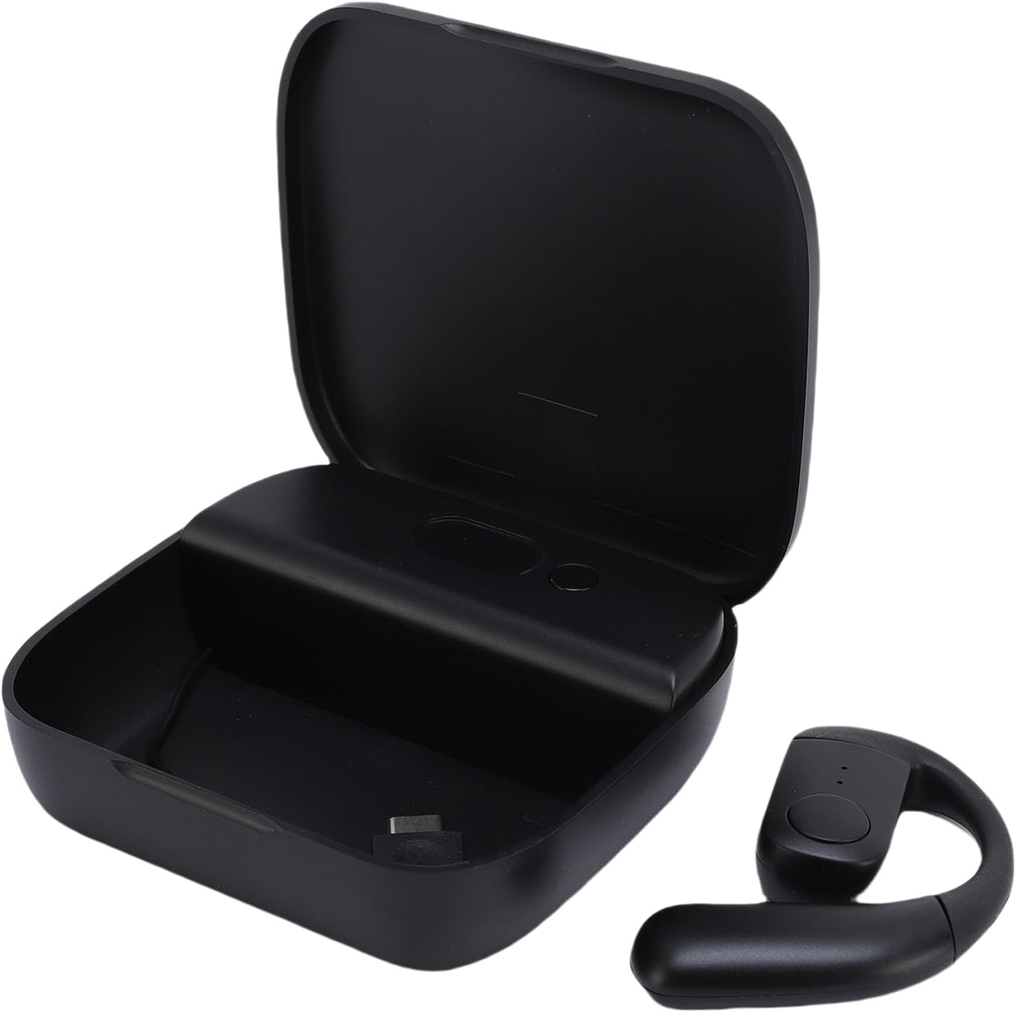 Jiawu Earbud Long Battery Life Wireless Earphone HD Clarity Business Universal Left Right Ear Black Belly 1 Set for Business People image number 5