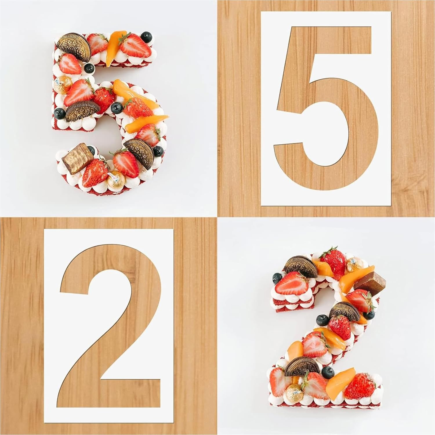 Hunken 9 IN/22.9 CM Large Number Stencils Set (0-9), 10 Pcs Reusable Plastic Templates for Painting, Curb Address Numbers, Mailbox, Road Signs, Doors, Cars, Trucks, Windows, Games & More image number 3