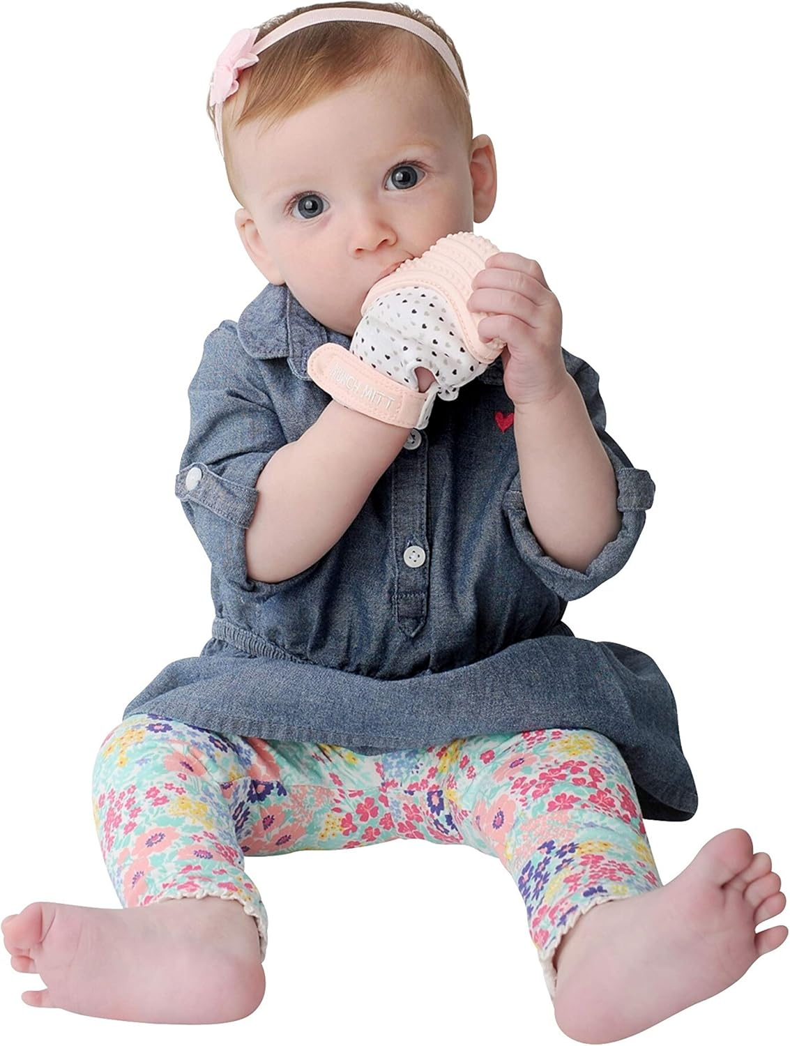 Munch Mitt Sensory Teething Mitten, Pink image number 1