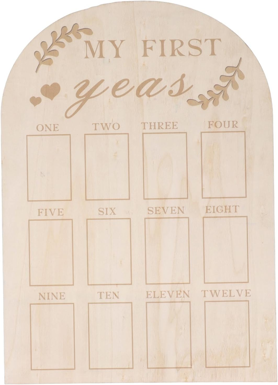 One Year Birthday Wooden Photo Board, My First Year Milestone Photo Board 12 Monthly Picture Frame, Baby Keepsake Frame, First Birthday Celebration Decoration, Nursery Decor Gift image number 6