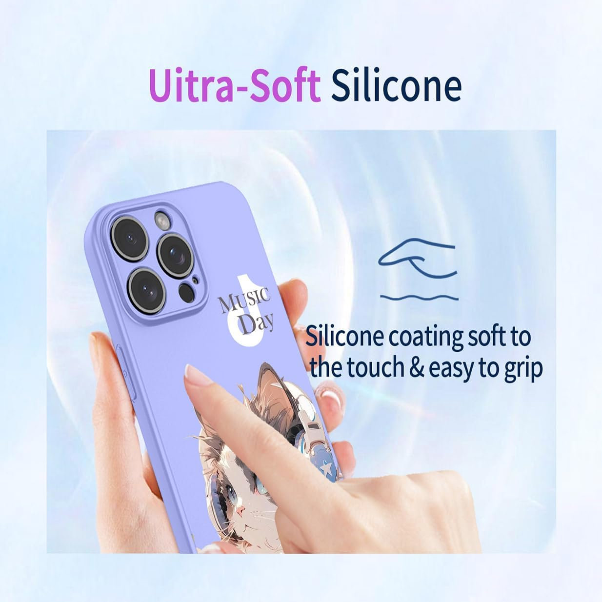 Case for Xiaomi Redmi Note 14 Pro+ plus 5G, Ultra Thin Silky Liquid Silicone Shockproof Cover with Premium Fiber Lining, Fashion 3D Painting Pattern Cute Case. P4 - P4 image number 3