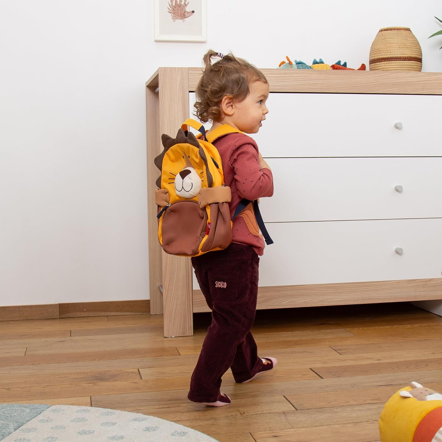 Sigikid Kids Backpack Nursery Backpack: Sturdy, Lightweight, Child-Friendly, for Nursery, Crib, Outings, Leisure, for 2-5 Years, 5.2L - Blue/Bear image number 7