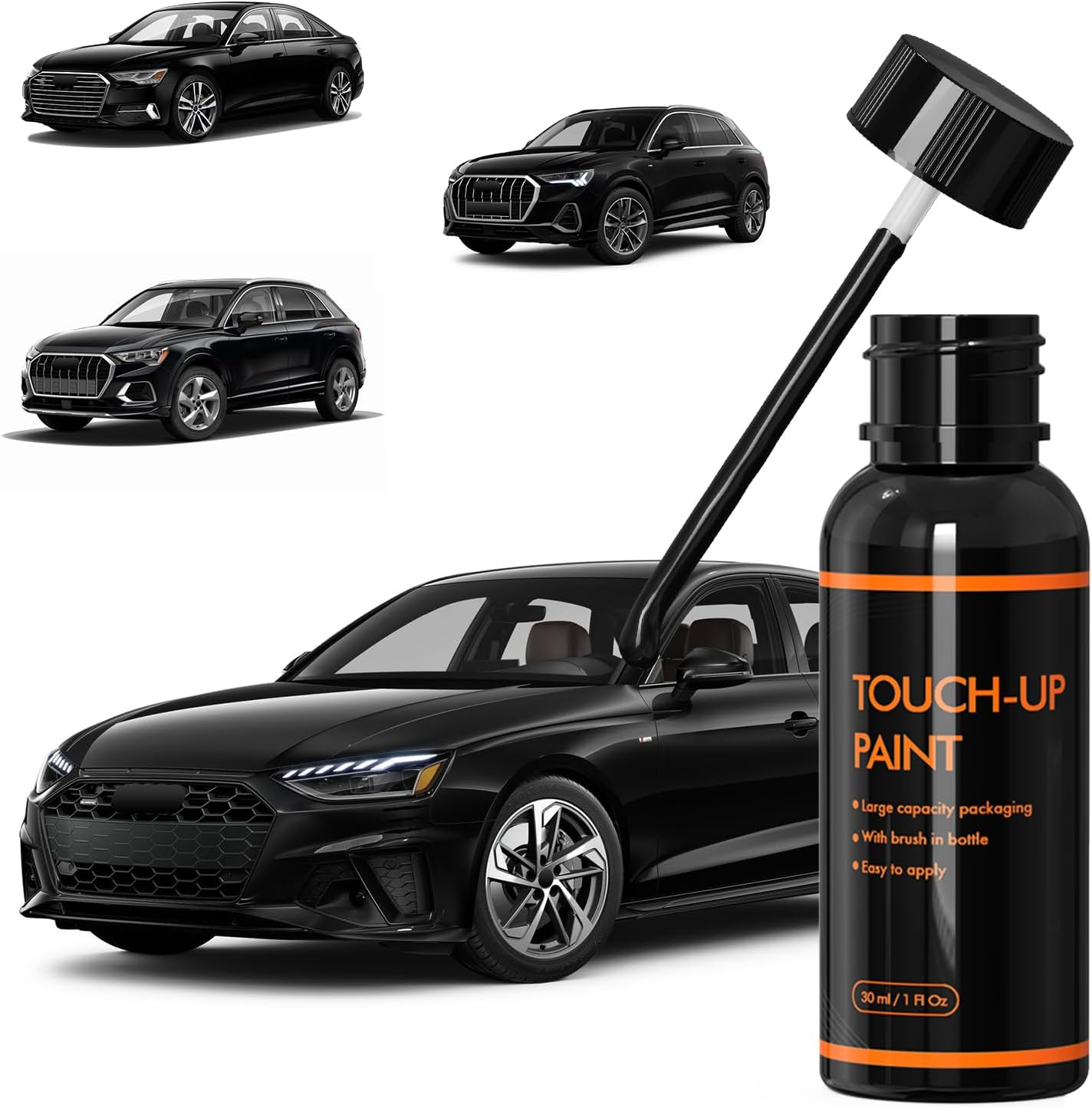 LY9T Mythos Black Touch up Paint for Audi, DIY Car Paint Scratch Repair Kit, Automotive Paints, Quick & Easy Fix Scratch Repair for Q1/Q3/Q4/Q5/Q7/Q8/A1/A3/A4/A5/A6/A7/A8 image number 3