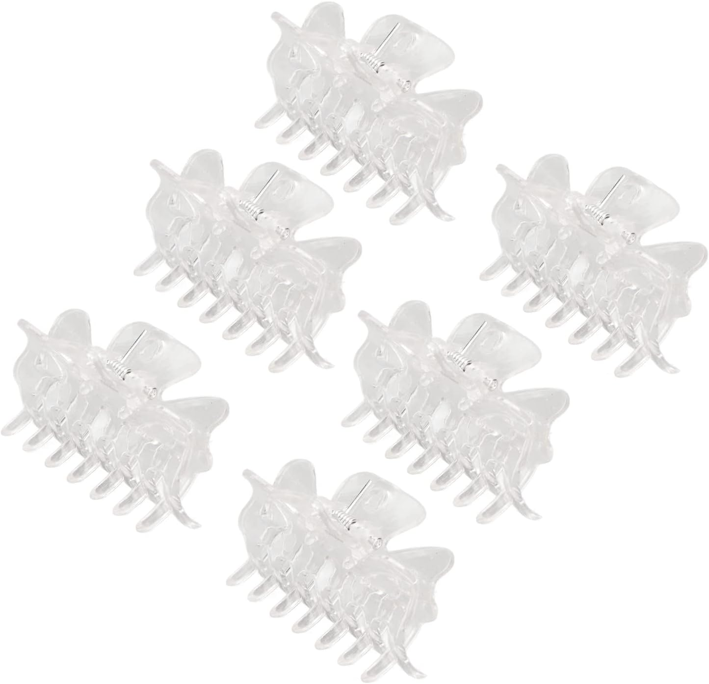 Pack of 12 Clear Hair Clips Prevent Slipping Strong Hold Elegant Plastic Hair Claw Clamp for Women and Girls image number 2