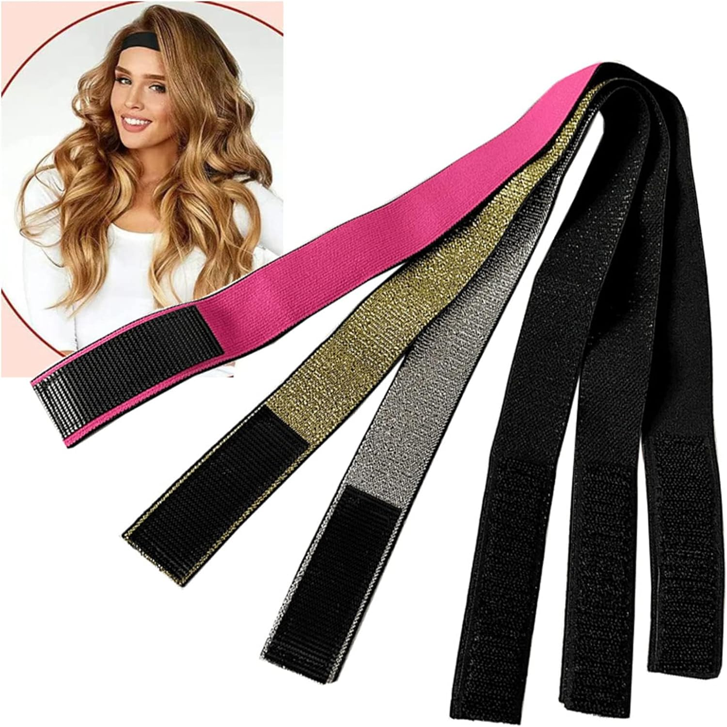 JDFHFGB 3Pcs Elastic Bands for Wig, 3Cm Width Melt Band Melt Belt for Wig, Adjustable Elastic Edge Band for Laying down Wigs, Lace Wig Band for Wigs Edge Wrap to Lay Edges, Wig Install Accessories