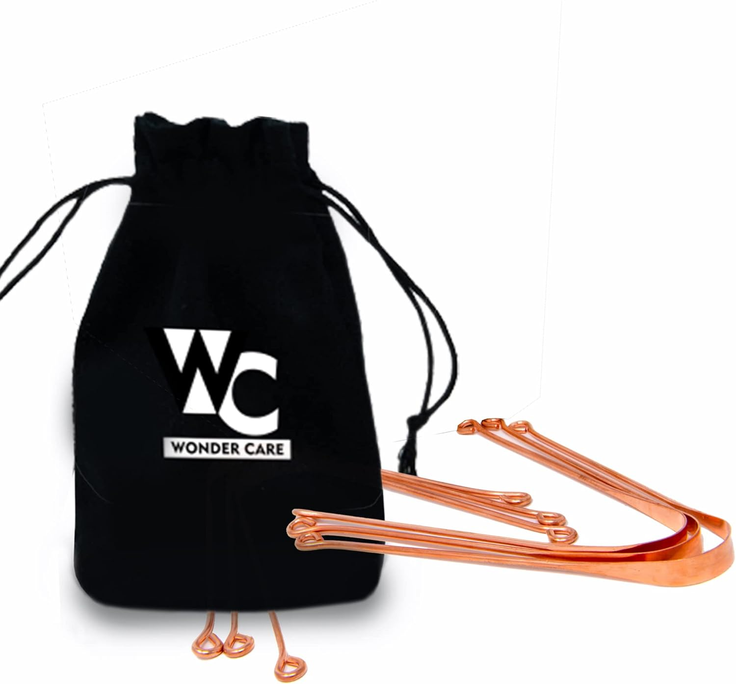 WC_100% Copper Tongue Cleaner Antibacterial Tongue Scraper for Optimal Oral Hygiene Flexible Handle with Comfortable Grip Pack of 6 image number 1