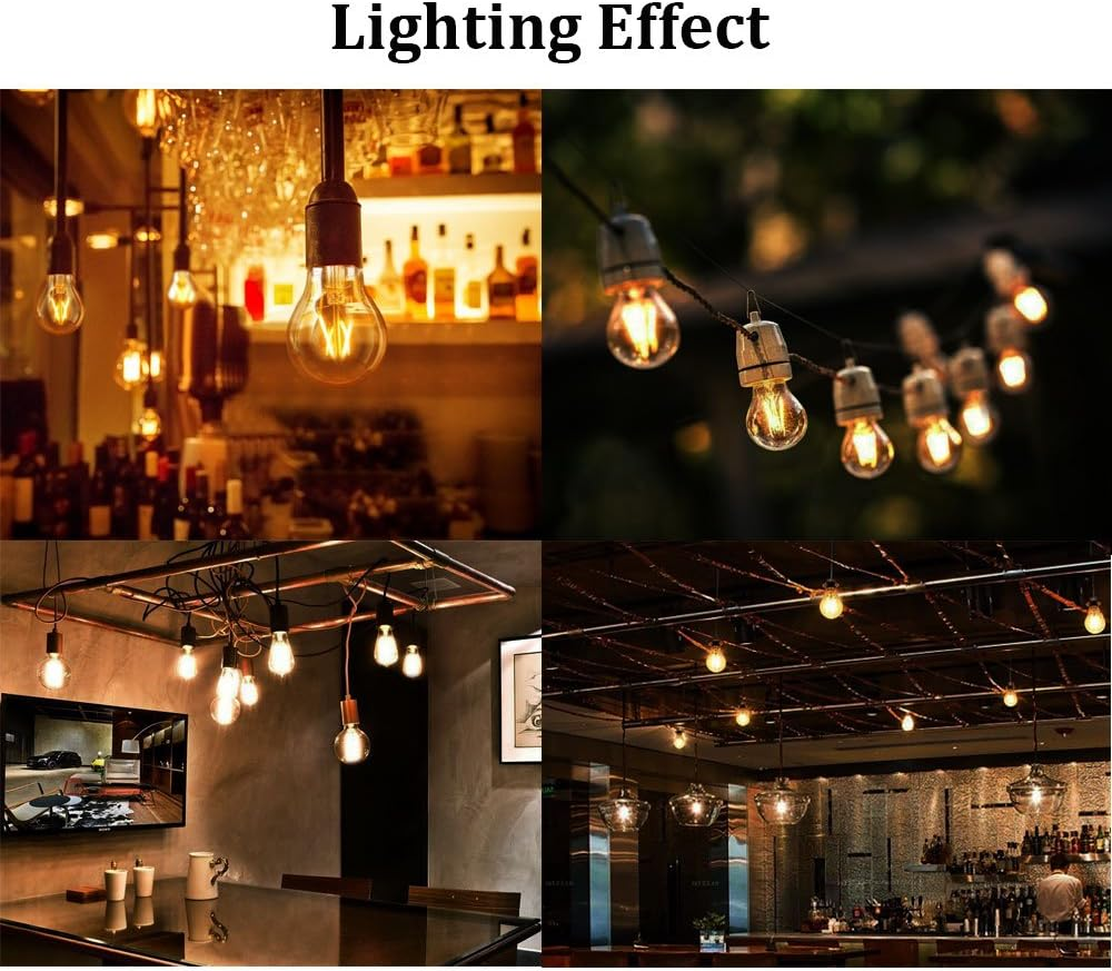 Bonlux E27 LED Light Bulb 4W G45 Globe Vintage Bulbs, Warm White 2700K, 40W Incandescent Bulb Replacement, Filament LED E27 Edison Screw Base for Bedroom Living Room (Dimmable, 4-Pack) image number 4