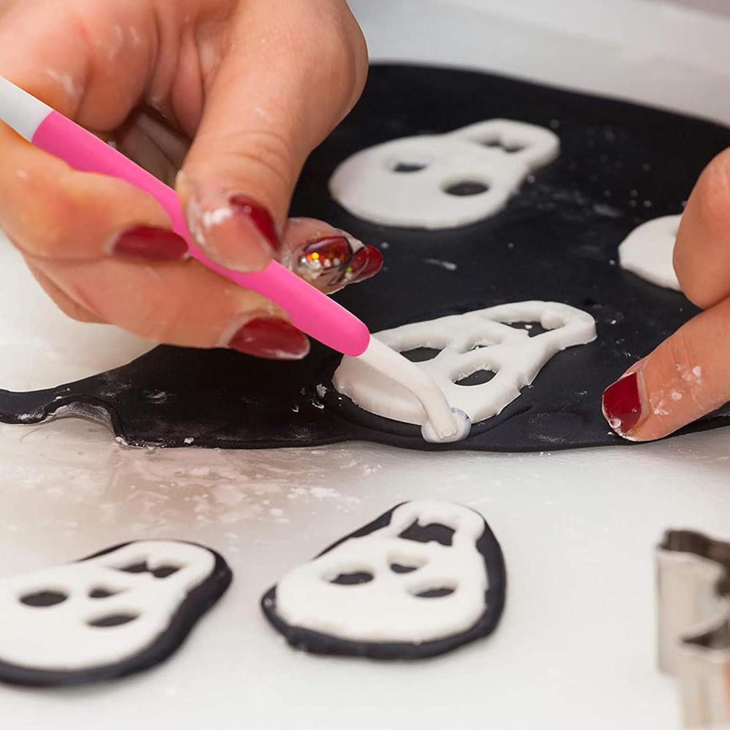 CENZICOM 10 Pieces Cake Baking Brushes Food Paint Brush, for Cookie Chocolate Sugar Decoration Brushes Set with Fondant and Gum Paste Tool image number 2