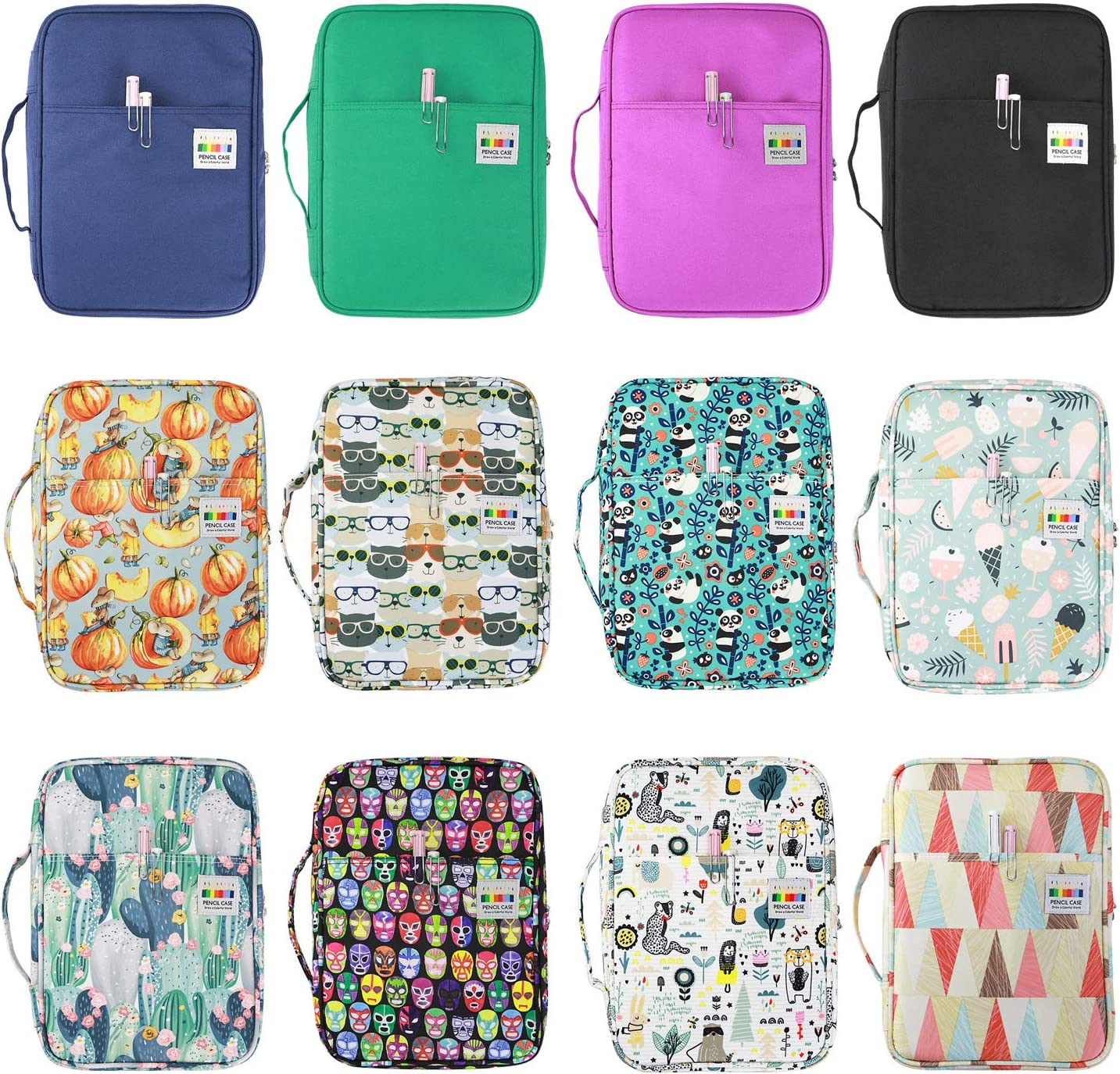 YOUSHARES Colored Pencil Case 220 Slots Pen Case Organizer with Handy Wrap & Zipper, Multilayer Holder for Prismacolor Colored Pencils & Gel Pen (Ice-Cream) image number 6