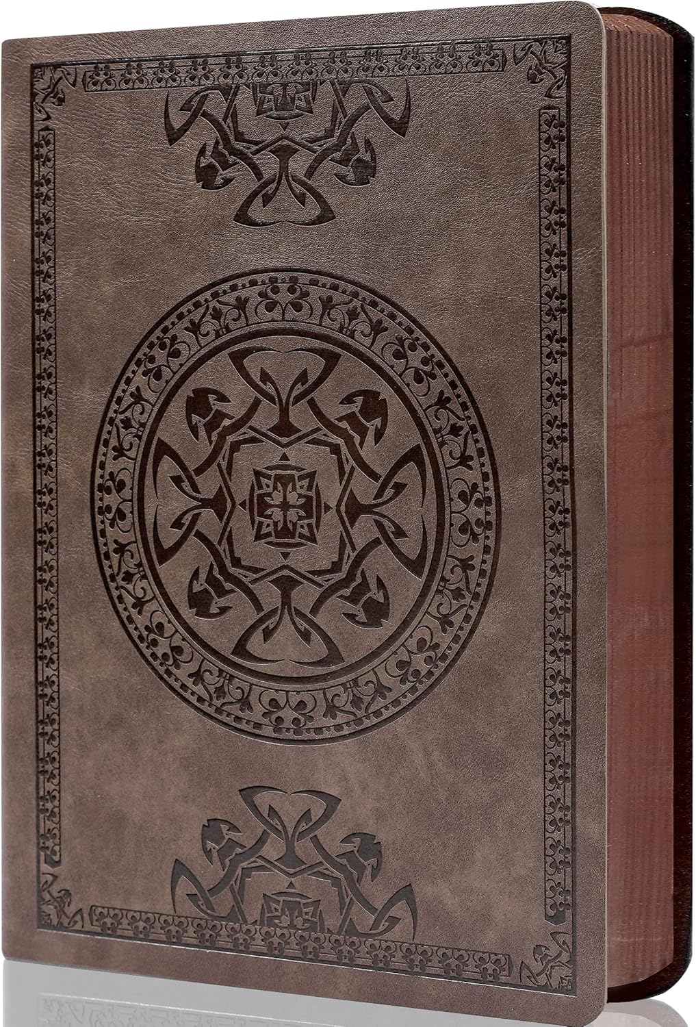 CAGIE Lined Journal for Men Soft Cover Notebook Leather Journals for Writing, 180 Lay Flat Vintage Mens Journal Personal Diary, 5.7'' X 8.3'', Black