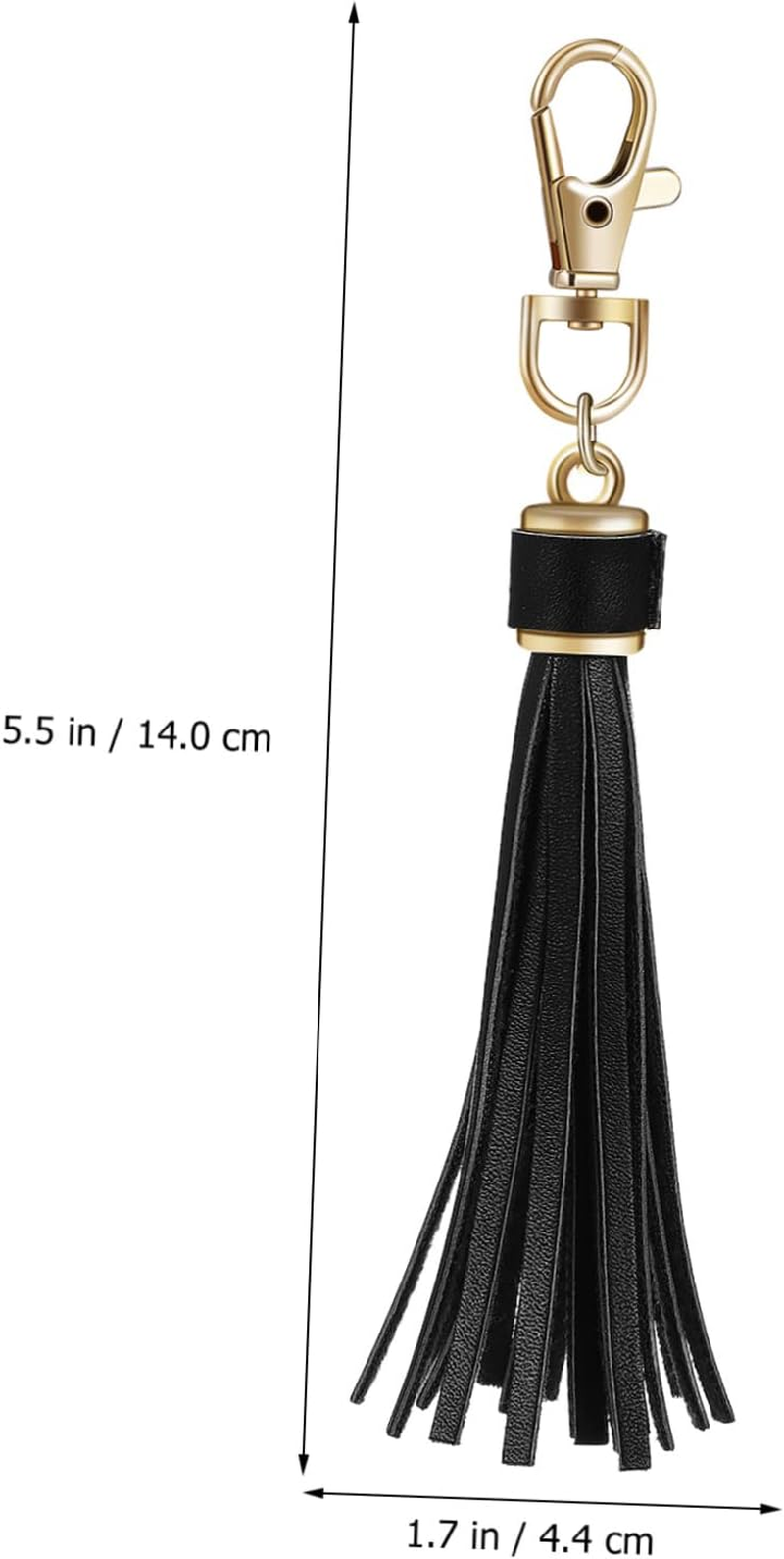 DOITOOL 10Pcs Pu Leather Tassel Keychain Pendants Stylish Bag Charms for Handbags Accessories for Home Car Office Keys Unique Special Occasions image number 1