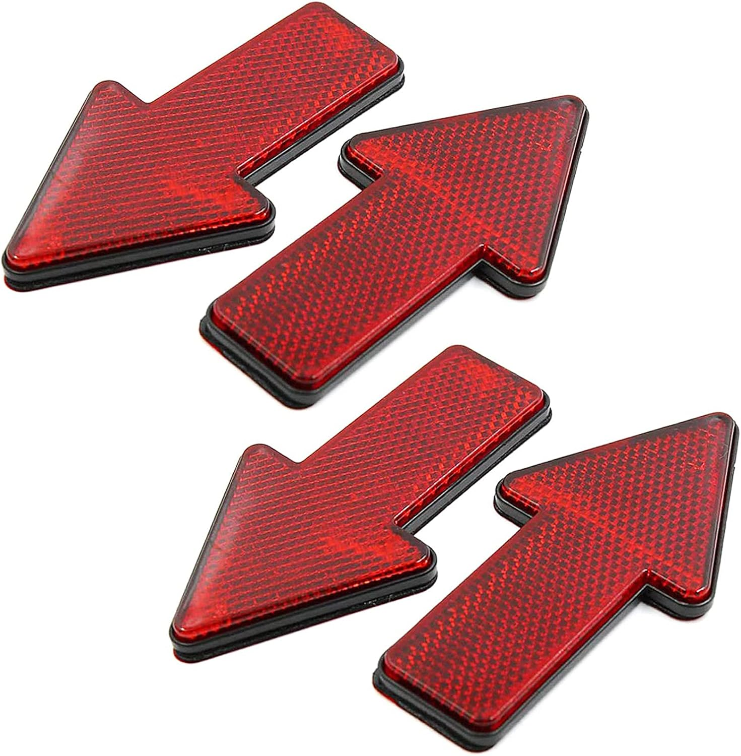 Car Reflective Sticker Red Arrow Shape Vehicle Car Reflector Strips Pack of 4 image number 2