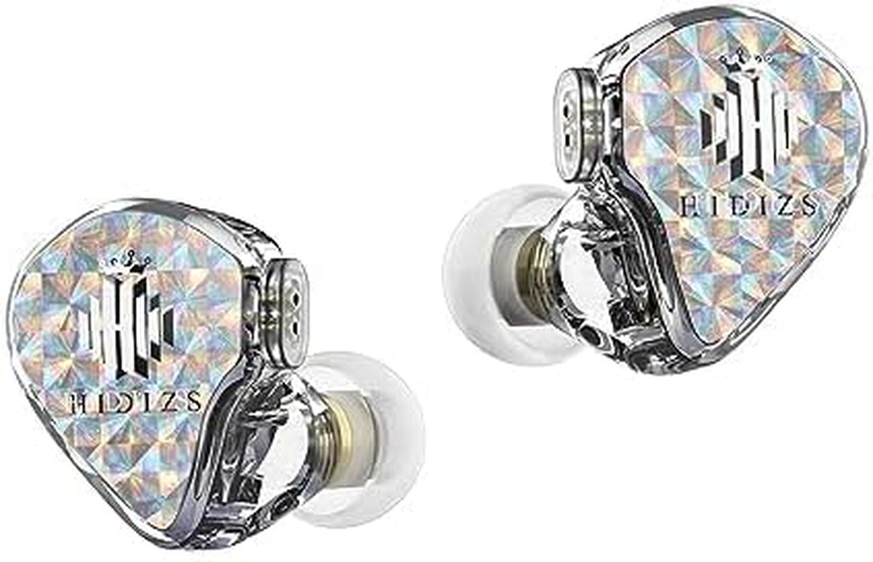 Hidizs Ms1-Galaxy In-Ear Monitors, High-Performance Dual Magnetic Circuit Dynamic Driver Headphones, Detachable 0.78Mm 2Pin Hifi Earbuds, 3.5Mm Gold-Plated Plug(Without Mic, Transparent) image number 2