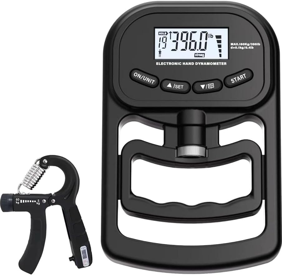 396Lbs/180Kg Grip Strength Trainer, Rechargeable Electronic Hand Dynamometer, Digital Grip Strength Tester with LCD Display, Adjustable Hand Grip Dynamometer Hand Exercisers for Strength(With Hand Grip Strengthener) image number 6