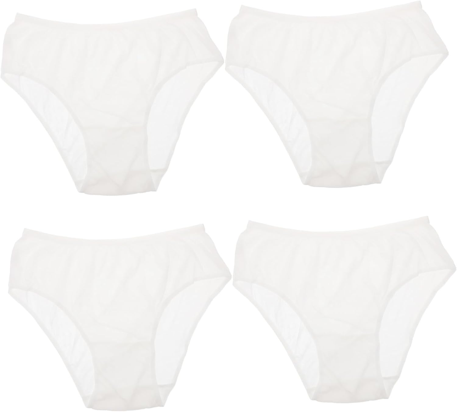 SAFIGLE Disposable Maternity Underwear 4Pcs White Breathable Cotton Comfortable Female Panties XXL for Postpartum Use and Travel