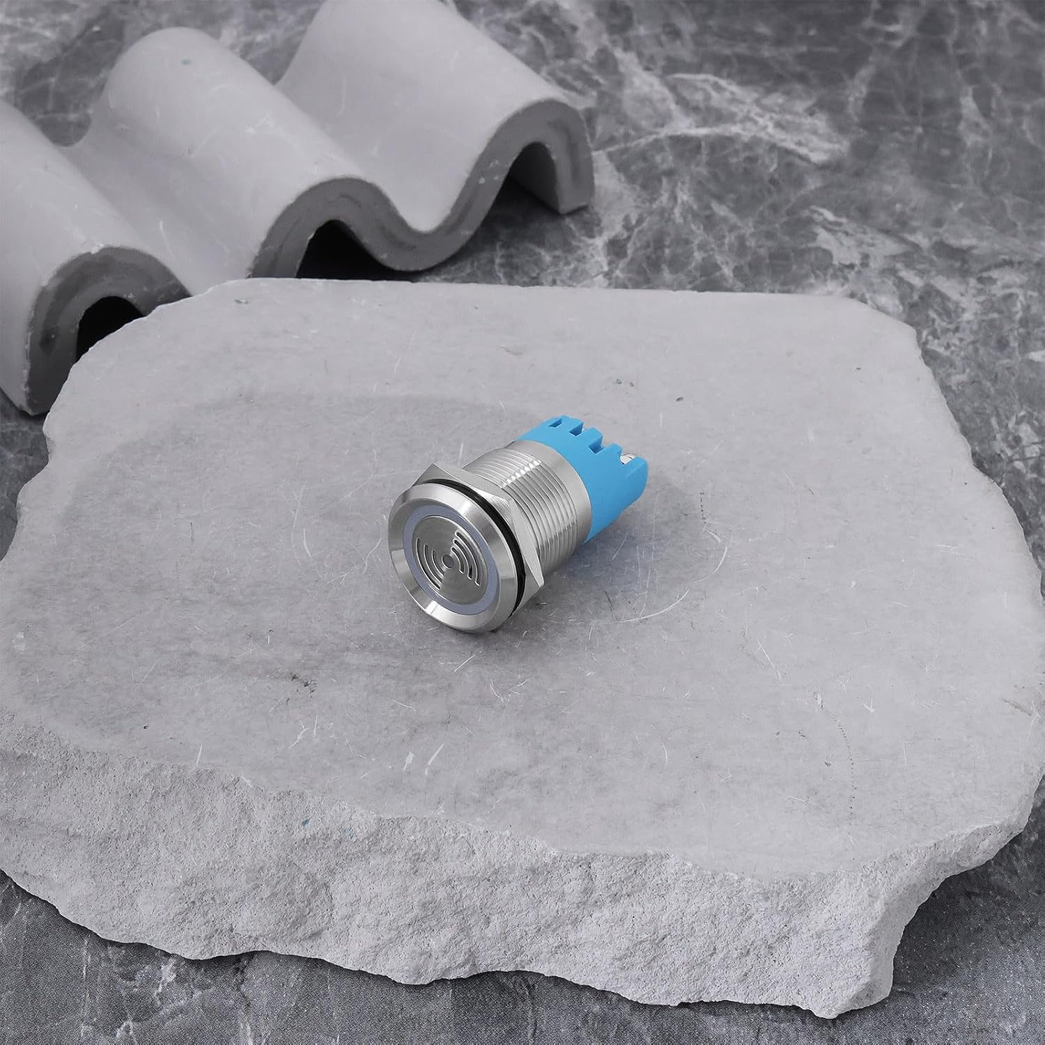 Ecsing 2X 12V 19Mm Waterproof Flash Buzzer LED Flash Alarm Intermittent Indicator Light for Electrical Control Panel image number 3