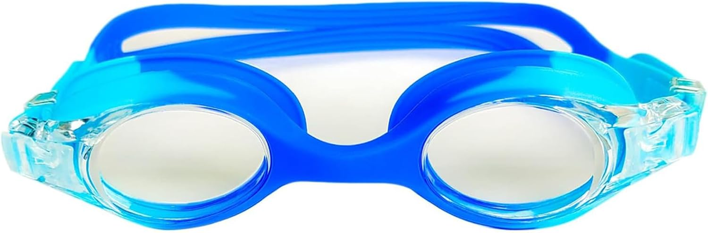 Kids Swimming Goggles, 1Pcs Anti-Fog Waterproof UV Pool Goggles Clear Vision Pool Goggles for Toddler Kids Youth Ages 3-14, Light Blue/Blue, 22Cm * 7Cm * 7Cm image number 2