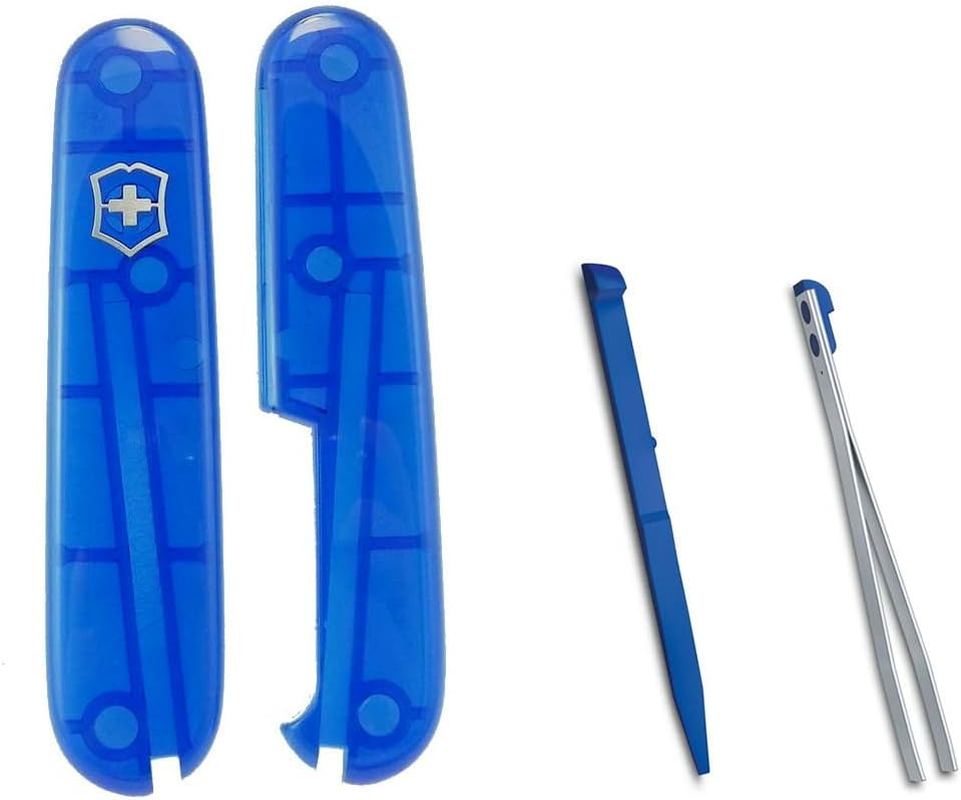 Victorinox Translucent Blue Scales + Colour Accessories for 91Mm Swiss Army