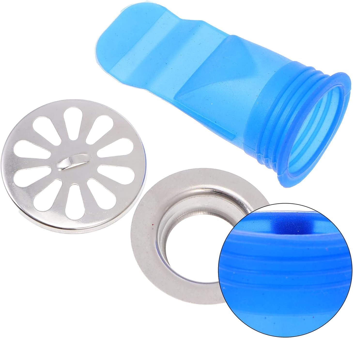 Stainless Steel Floor Drain Odor Proof Core, Drain Backflow Preventer, One Way Drain Valve Sewer Core for Toilet Bathroom Kitchen Tubes Stainless Steel Sink Showerhead Filter (Blue, One Size) image number 4