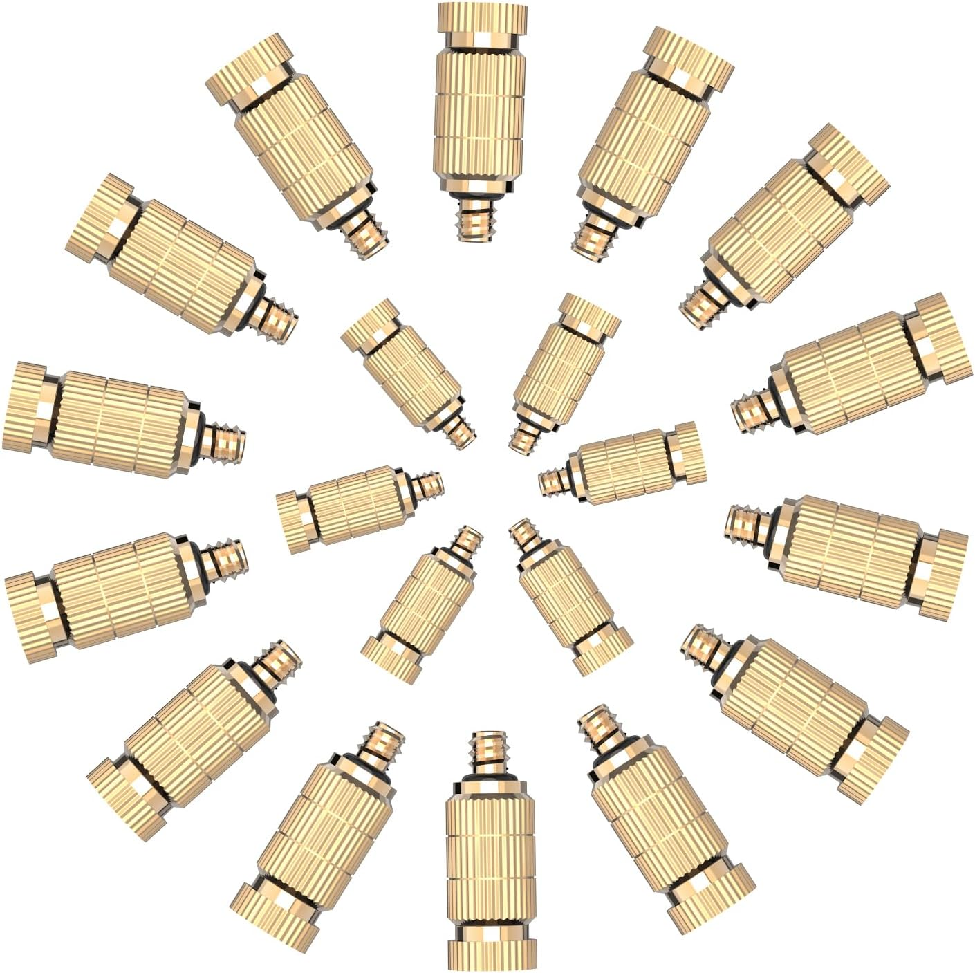 Brass Anti-Drip Fogging Spray Head Outdoor Cooling System, 0.012" Orifice (0.3Mm) 10/24 UNC Thread Misting Nozzle, 20 Pcs image number 5