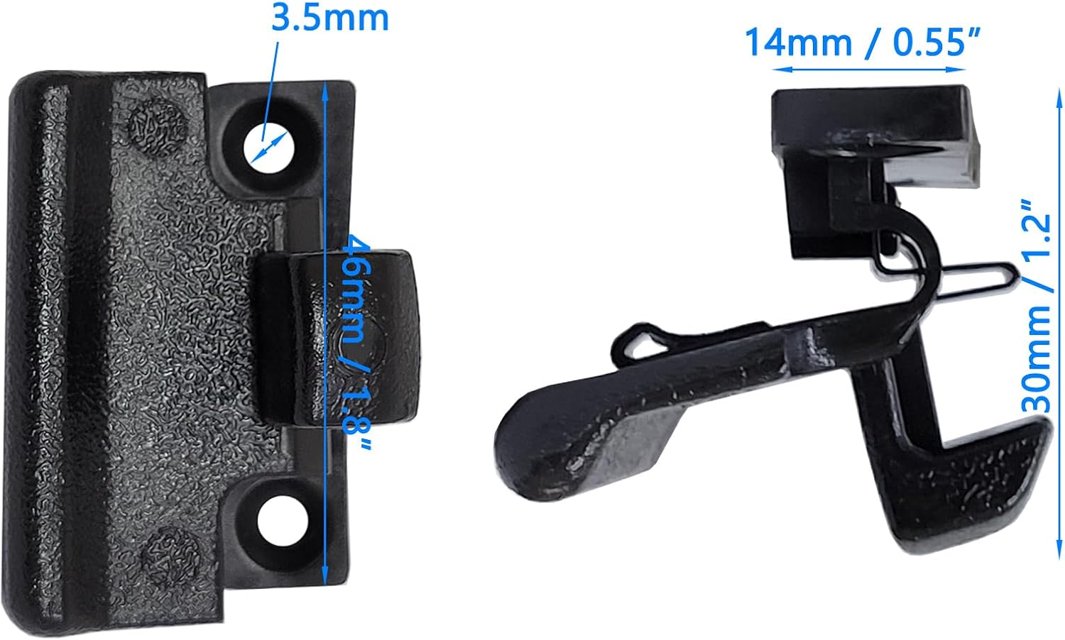 Auto-Plaza Pair of Center Console Armrest Lid Latch Upper and Lower Replacement OE: MR532555 MR532556 Compatible with Mitsubishi Pajero V73 V75 V77 V93 V97 Montero Plastic image number 5