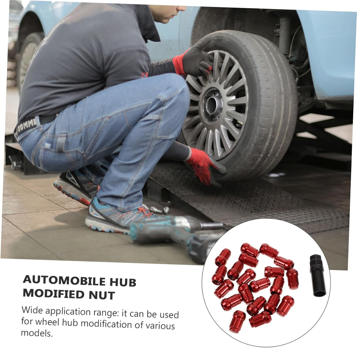 COSMEVIVI 20Pcs Spiral Mother Wheel Nut Covers Tyre Accessories Car Wheel Nut Caps Lug Covers Car Tire Caps Protect Bolts image number 6