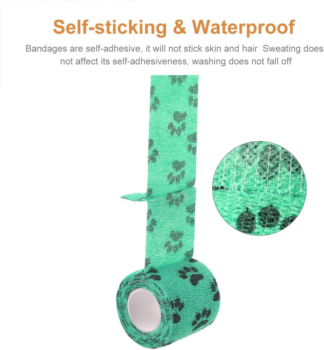 AUPCON Self Adhesive Bandage Wrap Vet Wrap Cohesive Bandages Bulk Dogs Self Adherent Wrap Non-Woven for Pet Animals & Ankle Sprains & Swelling image number 1