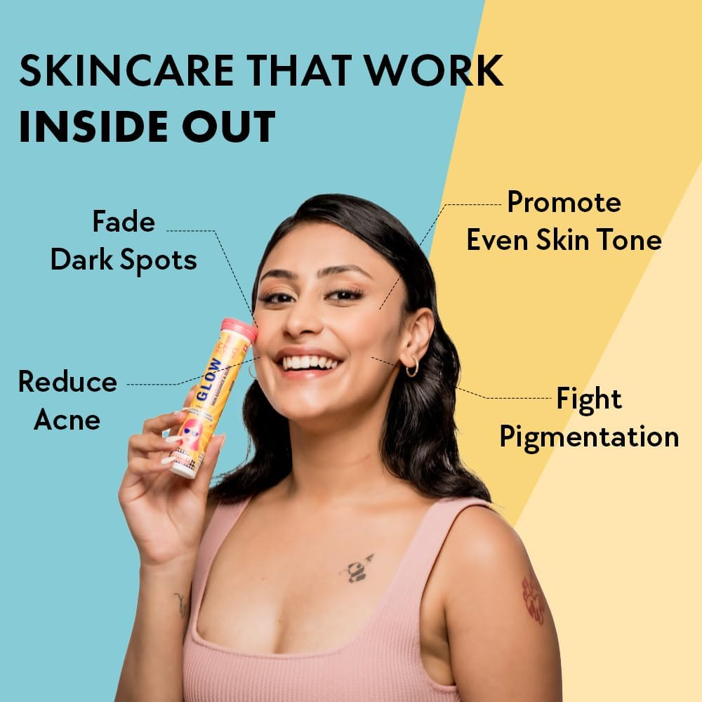 Chicnutrix Glow- 40 Effervescent Tablets| Japanese Glutathione & Vit. C| Antioxidants for Clear, Glowing Skin| Sugar-Free, Strawberry-Lemon Flavour image number 6