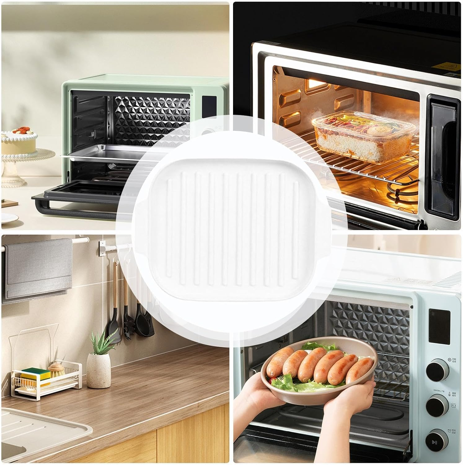 Microwave Bacon Tray - Silicone Microwave Bacon Tray | Bacon Pan with Lid, Crispy Bacon Tray for Microwave Cooking, Microwave Bacon Maker, Quick and with No Mess