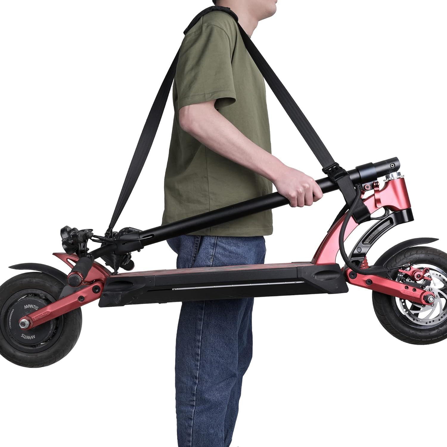 71-Inch Scooter Shoulder Strap, Adjustable Carrying Strap with Extra-Thick Anti-Slip Shoulder for Electric Scooters, Bikes, Balance Bikes, Yoga Mat, Ski Board image number 3