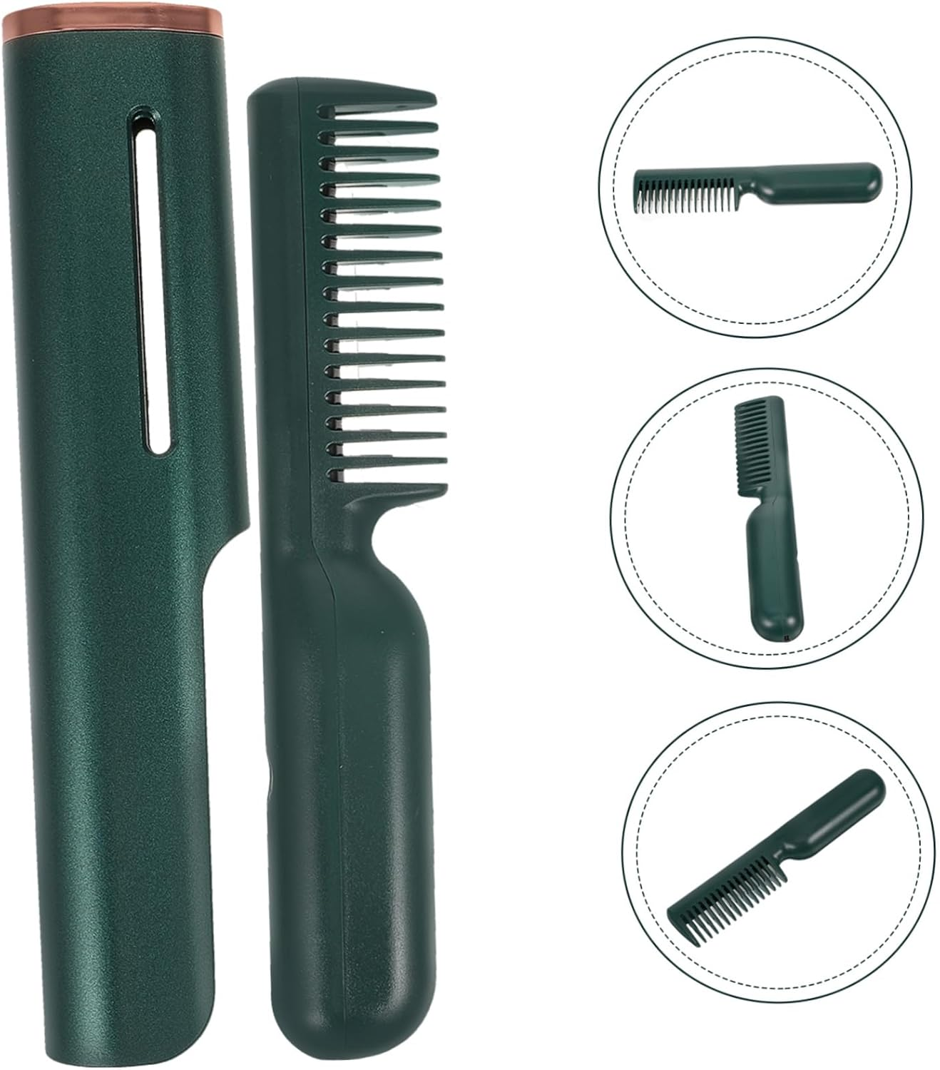 WOONEKY Electric Heating Comb Portable Hair Straightener Cordless Heat Brush Styling Tool image number 2