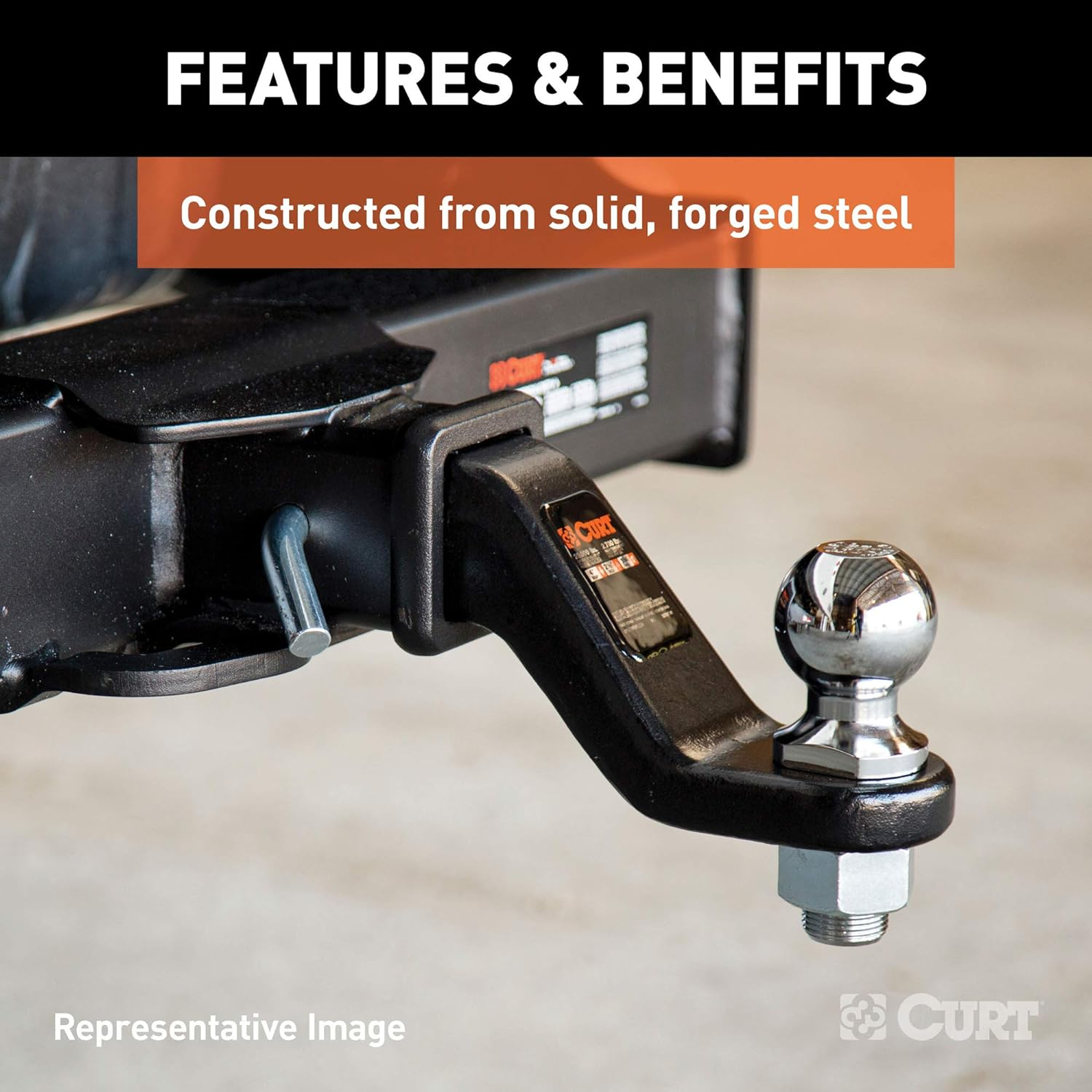 CURT 45340 Forged Ball Mount image number 5