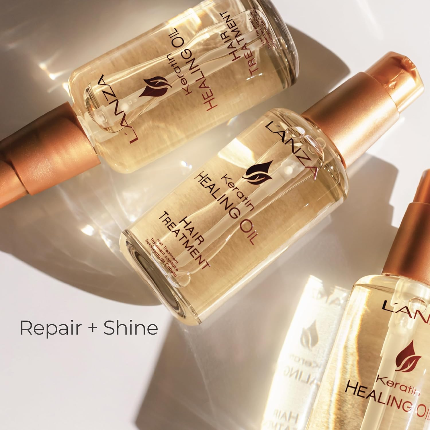 L'ANZA Keratin Healing Oil Treatment - Restores, Revives, and Nourishes Dry Damaged Hair & Scalp, with Restorative Phyto IV Complex, Protein, and UV Protection (50Ml) image number 1