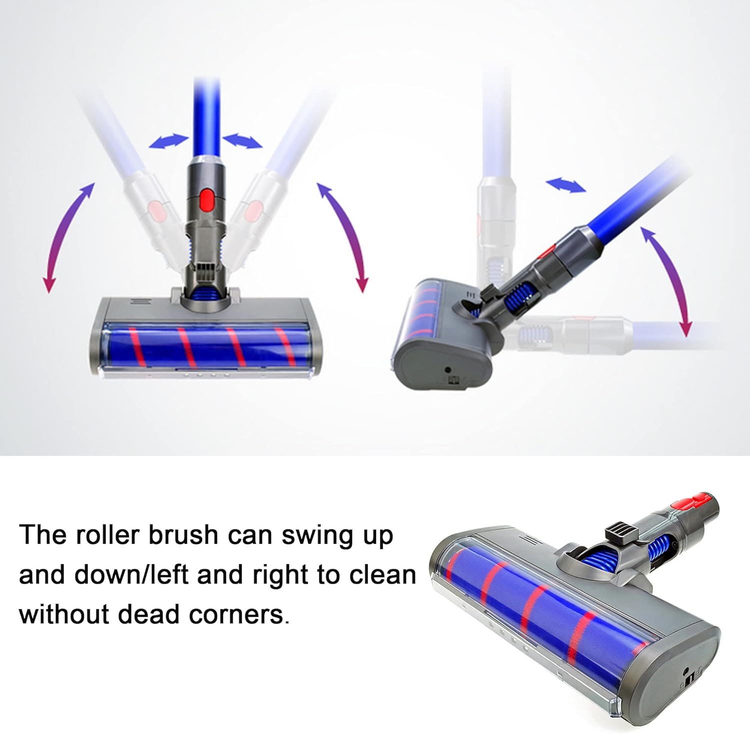 EZ SPARES Soft Roller Cleaner Head Compatible with V11 V10 V8 V7 V15 Cordless Stick Vacuum Cleaner image number 1