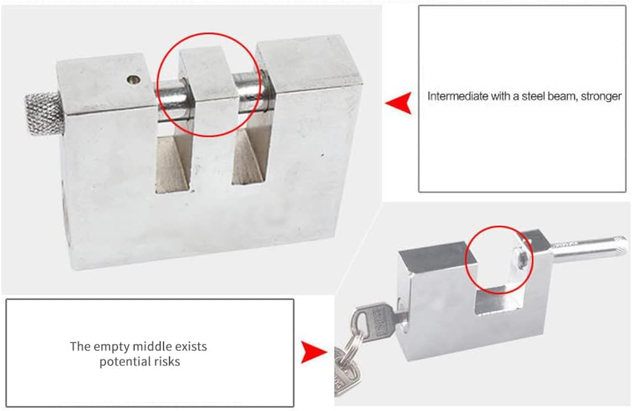 Brake Pedal Lock, Adjustable Auto Stainless Steel 8 Holes Brake Clutch Lock Anti-Theft Device with 2 Keys image number 6