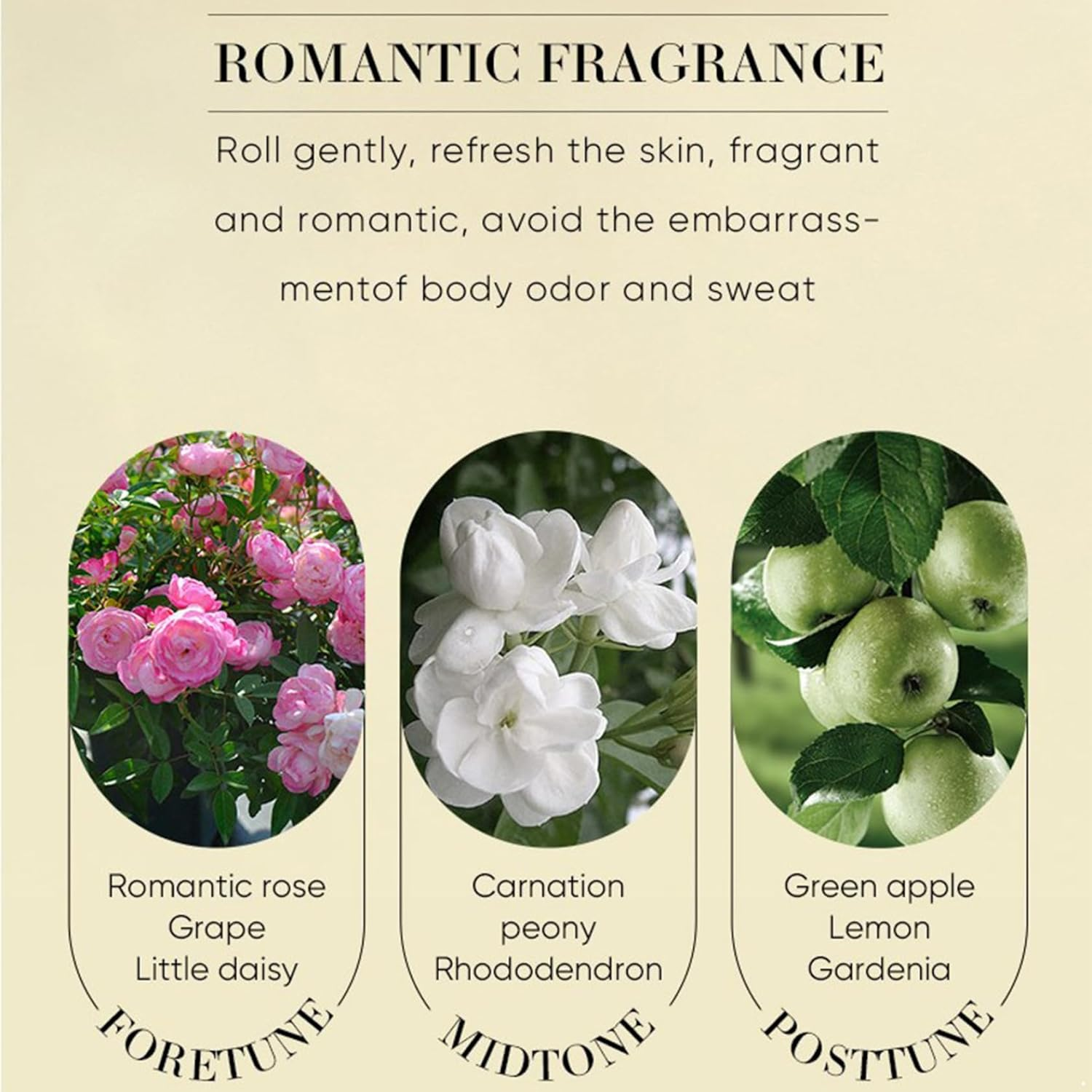 Jugaoge Long-Lasting Freshness Roll-On Deodorant for Women, Alcohol-Free and Rapid Dry Romantic Rose One Size image number 5