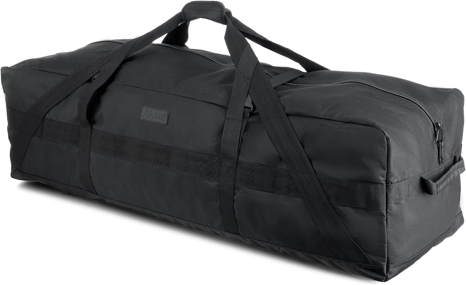 Fitdom Large Storage Travel Duffle Bag, Black, 45" X 12" X 12", Duffle Bag