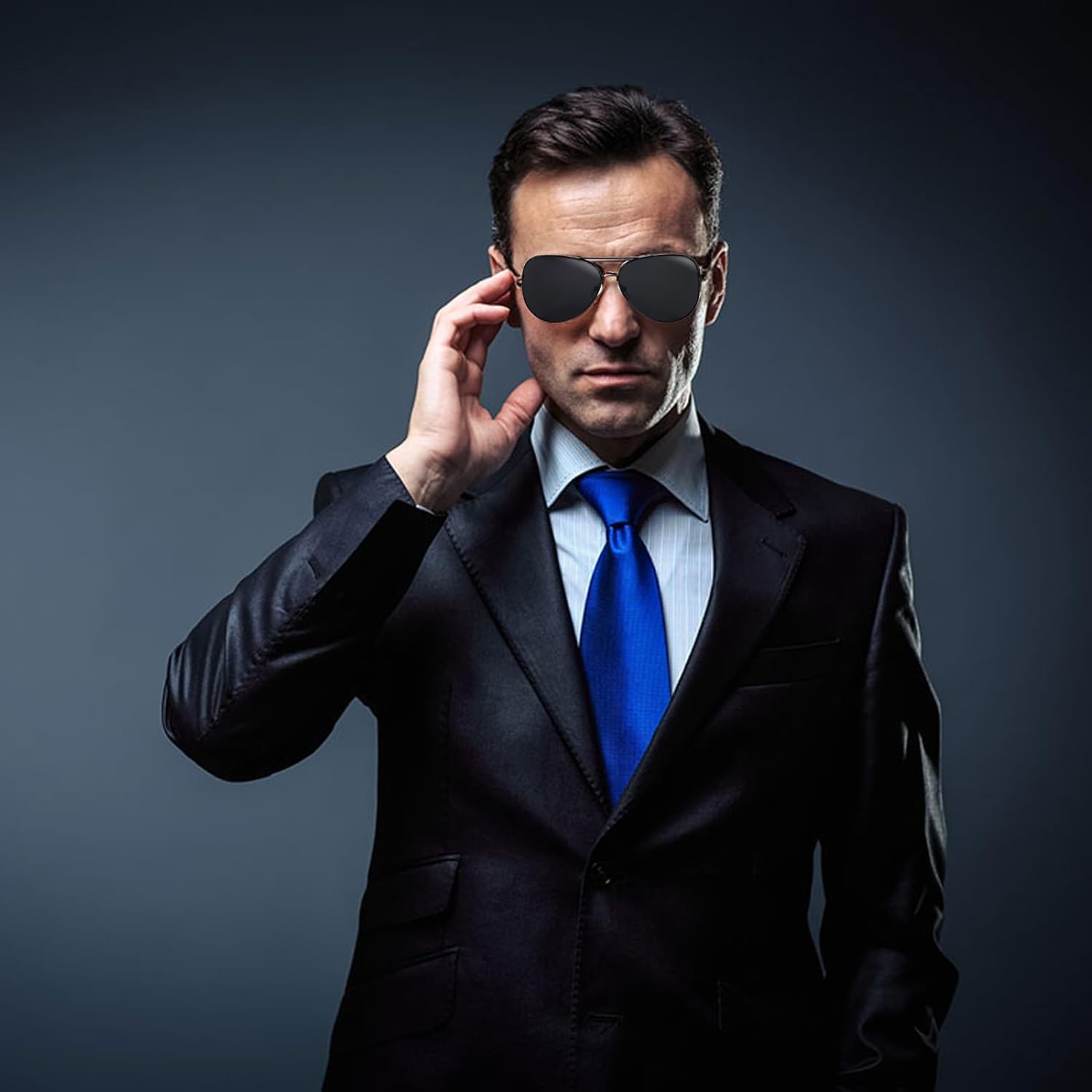 Secret Service Earpiece - 2Pcs Spy Agent Cosplay Accessory Kitbadge & Sunglasses for Kids FBI Police Role Play, Costume Toy Ring Bearer Wedding image number 5