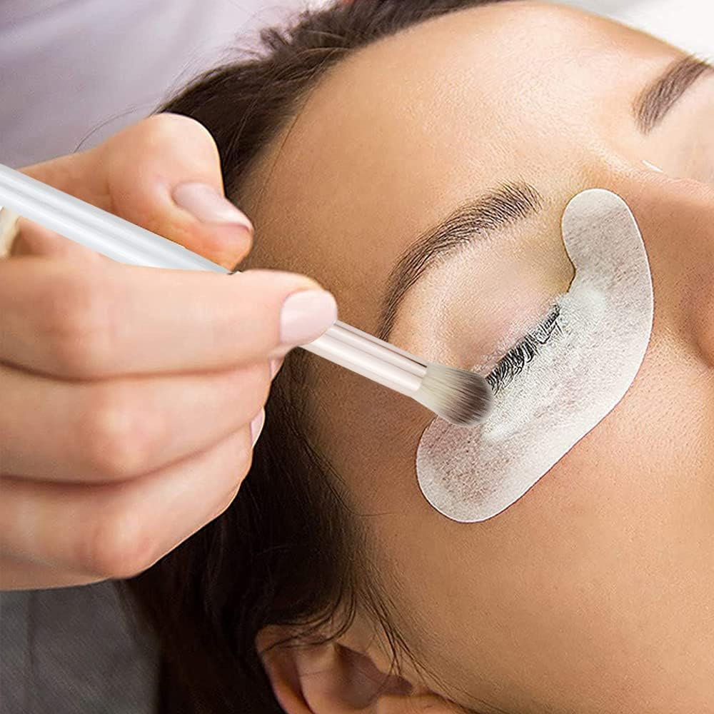 Donleeving 12 PCS Eyelash Cleaning Brush for Lash Extension, Wash Extension Lash Shampoo Brushes, Fluffy Cleaning Bath Makeup Eyelash Eyeshadow Brush Set