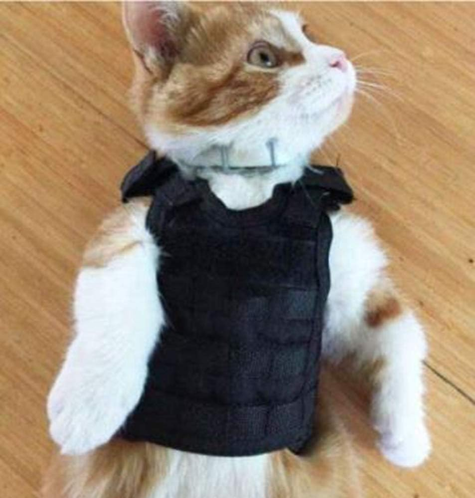 Ferret Clothes Small Animals Harness Military Style Adjustable Shoulder Straps Soft Mesh Comfort Durable Nylon Padded Vest Ferret Guinea Pig Hamster Bunny Kitten Puppy Small Pet Clothes Accessory image number 3