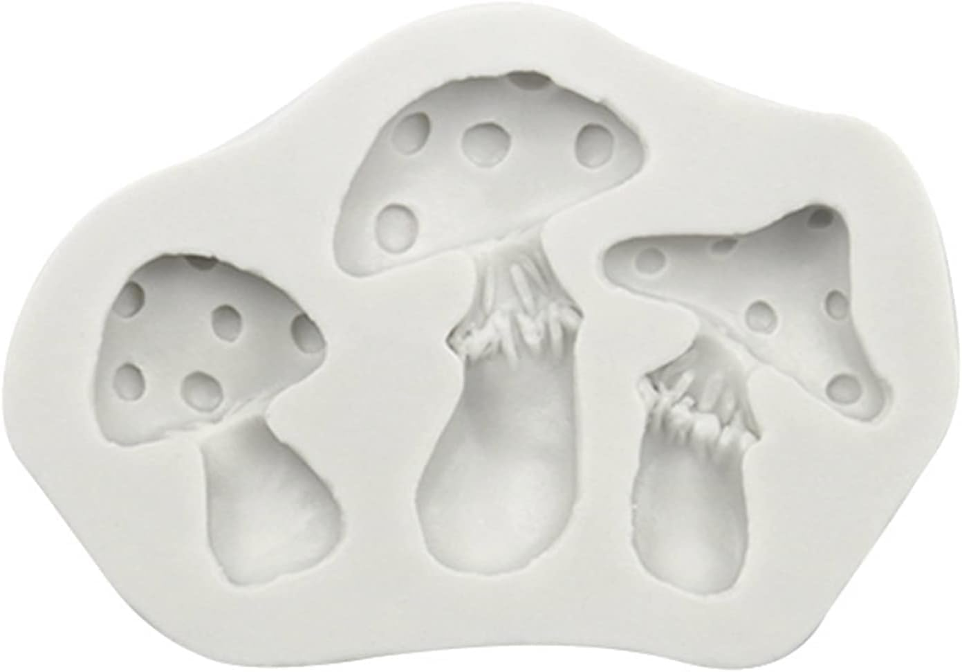 White Mushroom Silicone Mold Chocolate Candy Clay Mold for DIY Dessert Crystal Ice Mold Handmade Cupcake Decor Baking Tool Mushroom Silicone Mold,Bakeware (White, One Size) image number 5