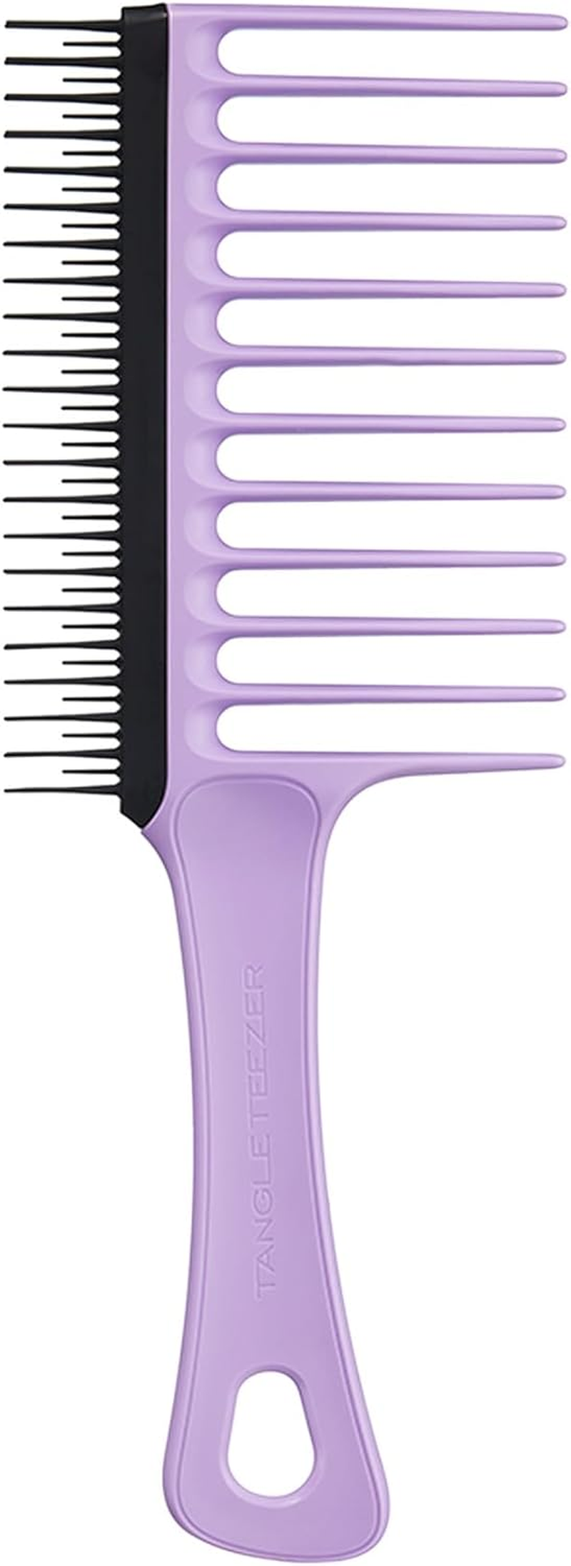Tangle Teezer Wide Tooth Comb - Ideal for 3C-4C Curly Coily Hair - Long Teeth Detangle & Reduce Breakage - Two-Tiered Flexible Teeth Remove Shed Hair - Perfect for Brushing Out Curls - Lilac & Black image number 2