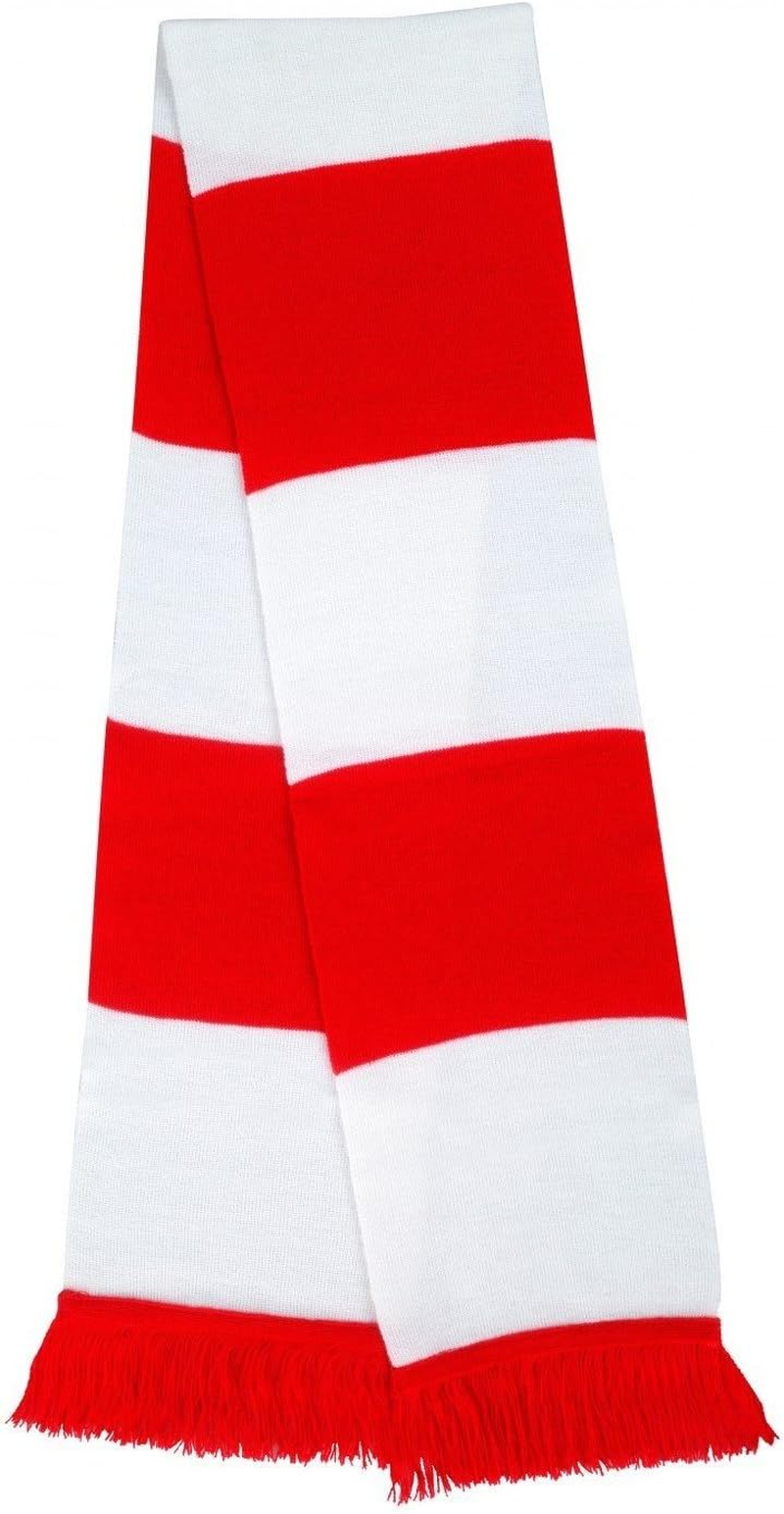 Result Mens Heavy Knit Thermal Winter Scarf (UK Size: One Size) (White/Red) image number 3