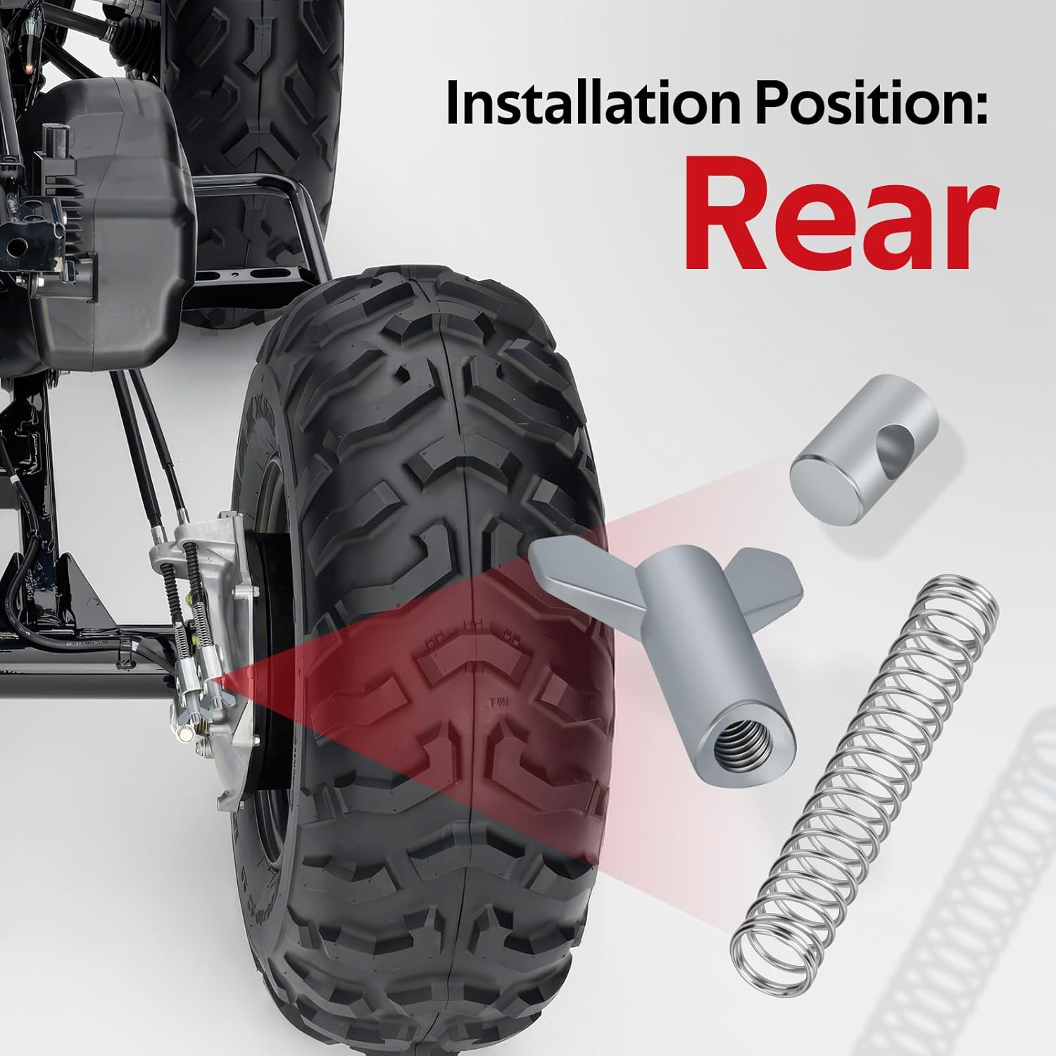 Rear Brake Adjuster Hardware Kit Adjusting Nut for Honda Fourtrax 300 Rancher 350 400 420 Foreman 400 500 520 Recon 250 TRX250EX TRX250X TRX200 TRX90 TRX70 ATC250 ATC200 ATC125 image number 5