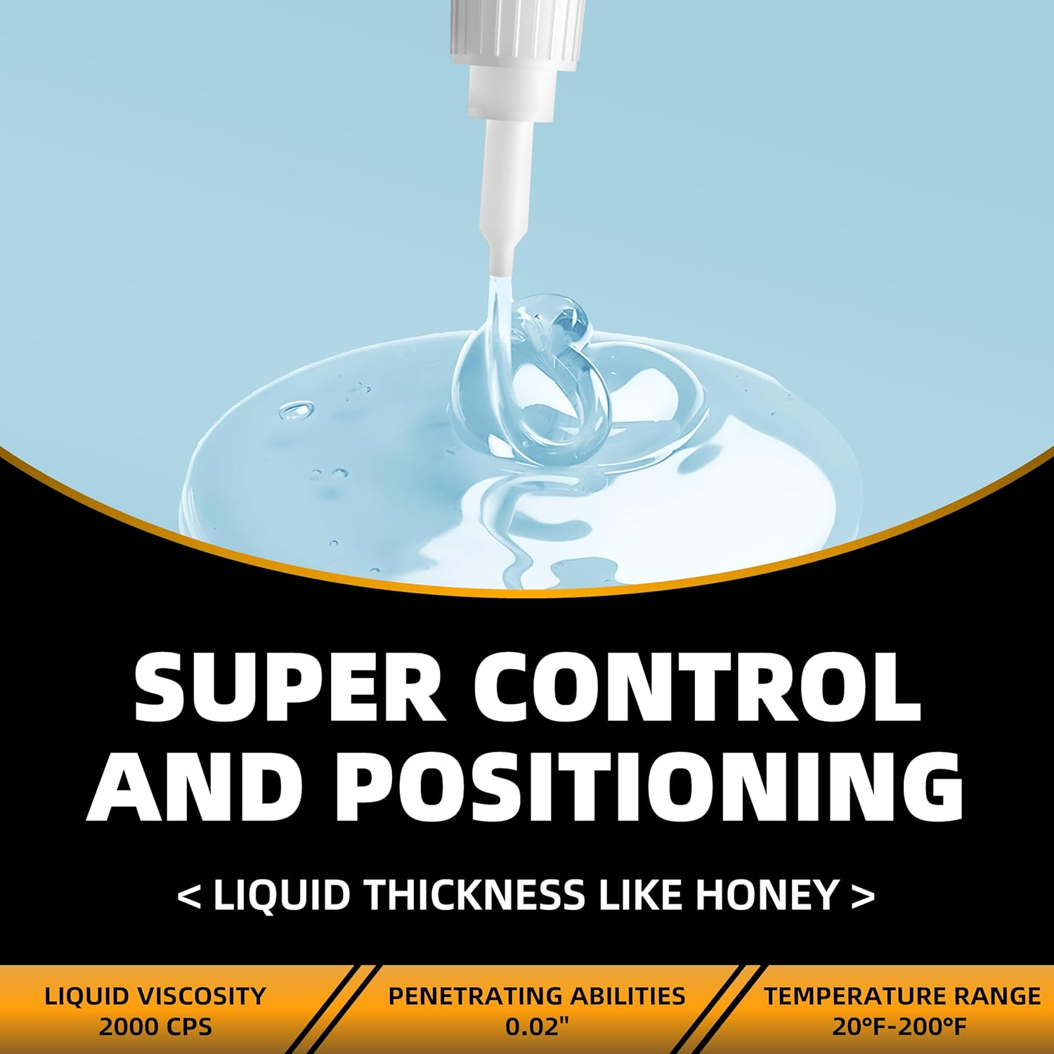 Thick Super Glue, 4.6 Oz Super Control Cyanoacrylate (CA) Glue, Extra Caps and Microtips, 2610 PSI High Strength Instant Adhesive for Wood, Metal, Large Gap, Archery Fletching image number 6